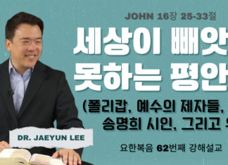 세상이 빼앗지 못하는 평안 | 주일설교 4/19/26